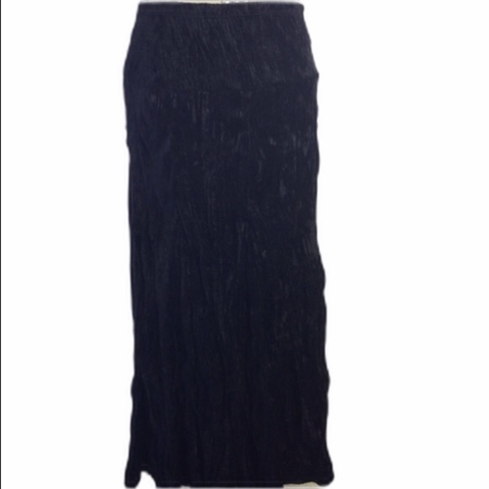NY Collection Soft Black Long Skirt M